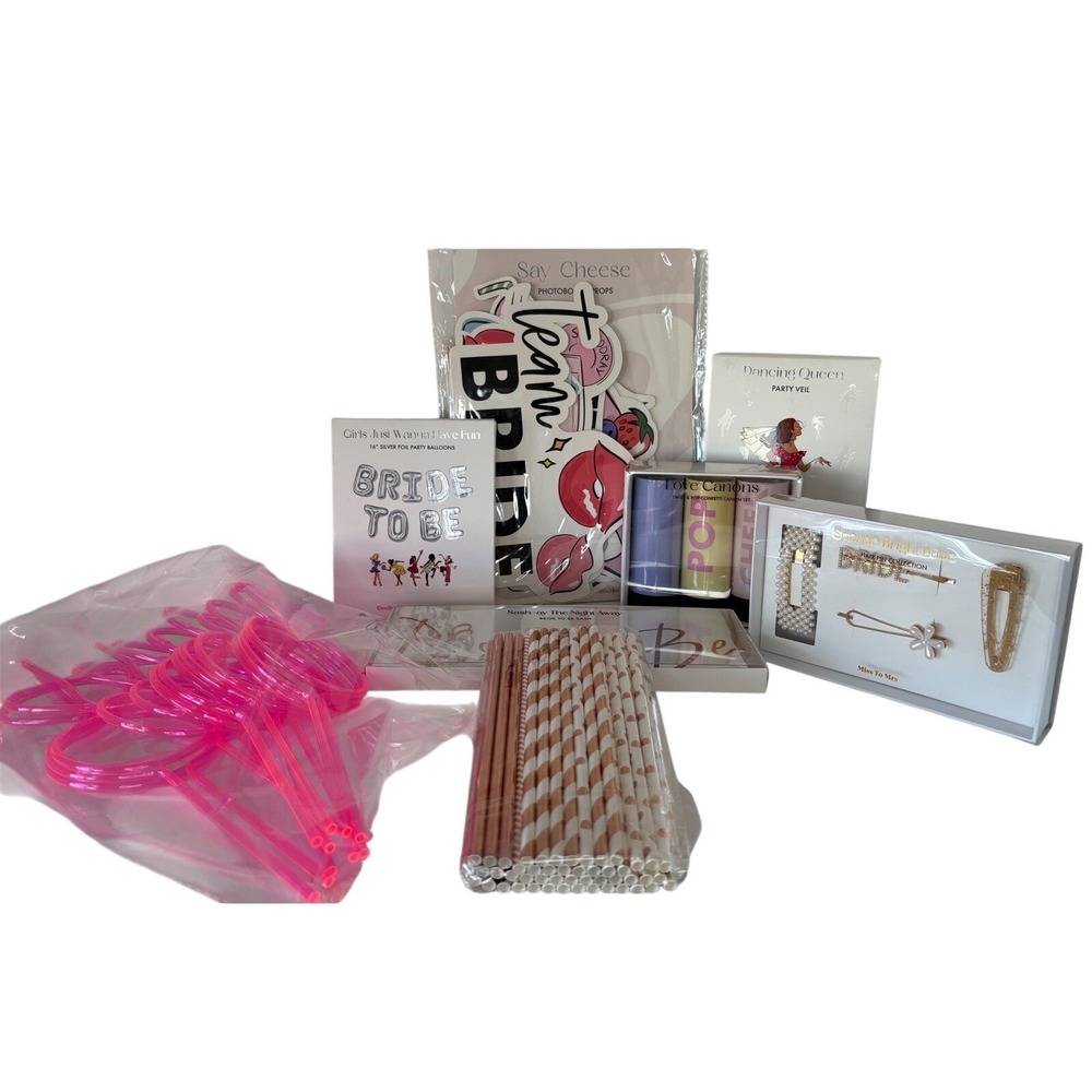 Confetti Avenue x Miss To Mrs Bachelorette Party Bundle Sash Veil Balloons Props
